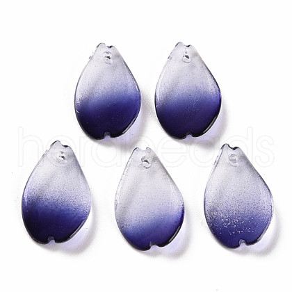 Two Tone Transparent Spray Painted Glass Pendants GLAA-S190-014D-01-1