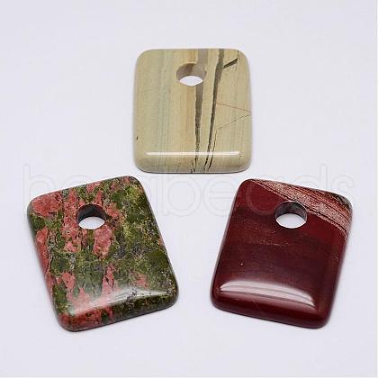 Natural Gemstone Pendants G-G647-04-1