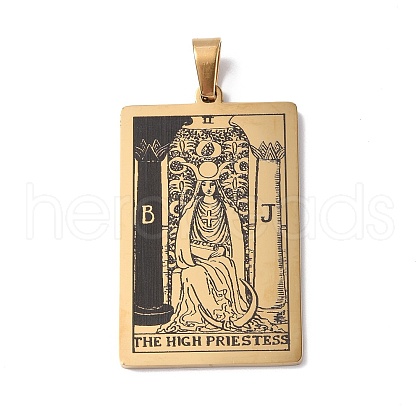 201 Stainless Steel Pendant STAS-B033-01G-02-1