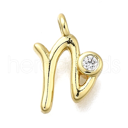 Brass Micro Pave Cubic Zirconia Pendants KK-B132-12G-N-1