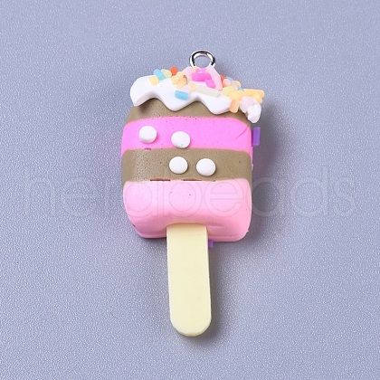 Handmade Polymer Clay Pendants CLAY-TAC0001-01A-1