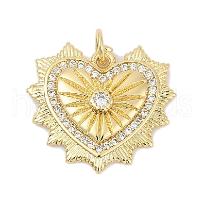 Brass Micro Pave Cubic Zirconia Pendants KK-U058-58A-G-1