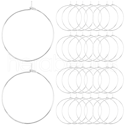 Beebeecraft 100Pcs 316 Surgical Stainless Steel Wine Glass Charms Rings STAS-BBC0005-97C-1