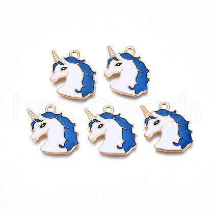 Alloy Enamel Pendants ENAM-S130-20B-1