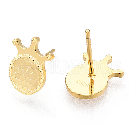 925 Sterling Silver Stud Earrings STER-T004-50G-1