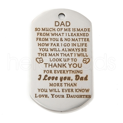 Non-Tarnish 201 Stainless Steel Pendants STAS-L079-01P-03-1