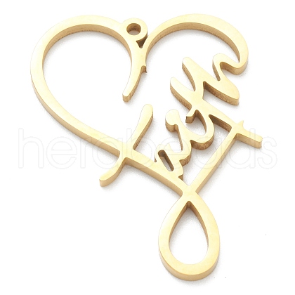 Ion Plating(IP) 304 Stainless Steel Pendants X-STAS-B016-06G-1