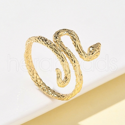 Brass Cuff Rings RJEW-Z101-03G-1
