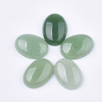 Natural Green Aventurine Cabochons G-S349-25A-04-1