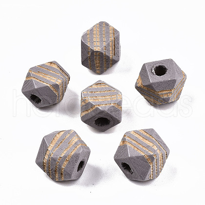 Painted Natural Wood Beads WOOD-T021-52A-05-1