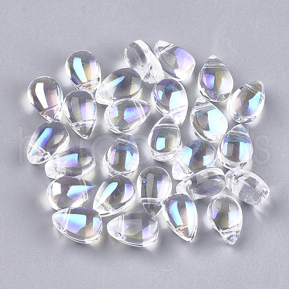 Transparent Glass Charms GGLA-S042-05A-1