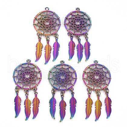 Rainbow Color Alloy Big Pendants PALLOY-S180-276-NR-1