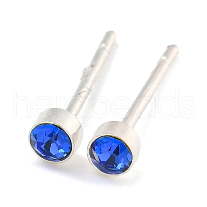 Rack Plating Brass Micro Pave Cubic Zirconia Stud Earring EJEW-C102-37P-03-1