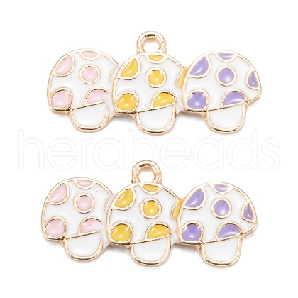 Autumn Theme Alloy Enamel Pendants ENAM-O048-03KCG-E-1