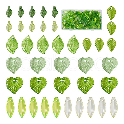 320Pcs 8 Style Transparent Acrylic Pendants TACR-TA0001-18-1