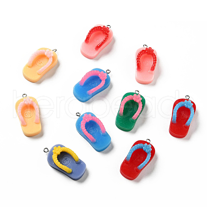 Opaque Resin Pendants RESI-G025-05P-1