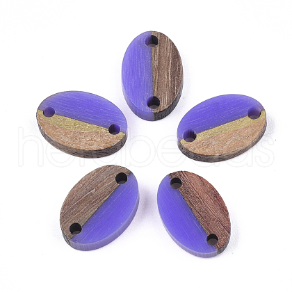 Resin & Walnut Wood Links connectors X-RESI-S358-20F-1