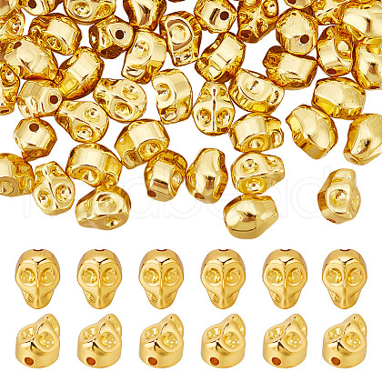 HOBBIESAY 100Pcs Electroplated Non-magnetic Synthetic Hematite Beads G-HY0001-66-1