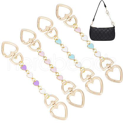 Heart Alloy Enamel Link Purse Strap Extenders FIND-AB00026-1