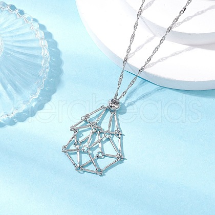 304 Stainless Steel Macrame Pouch Empty Stone Holder Necklace Making NJEW-JN05238-02-1