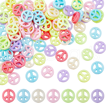 SUPERFINDINGS Opaque Acrylic Beads SACR-FH0001-14A-1