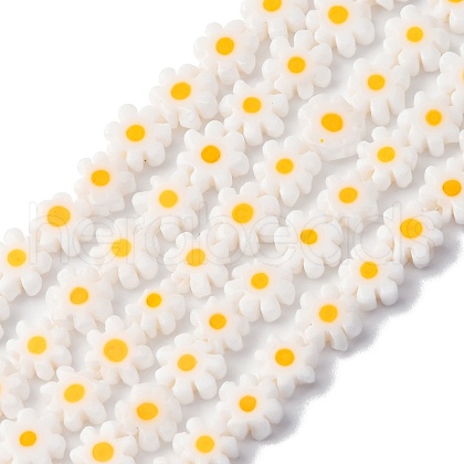 Handmade Millefiori Glass Bead Strands LAMP-J035-6mm-44-1