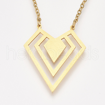 201 Stainless Steel Pendant Necklaces NJEW-T009-JN106-2-40-1