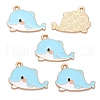Sea Animal Alloy Enamel Pendants PW-WGE87A6-18-1