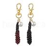 2Pcs 2 Colors Baseball Bat Seed Beaded Pendant Decoration HJEW-MZ00180-2