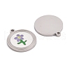 304 Stainless Steel Enamel Pendants STAS-L022-177B-P-2