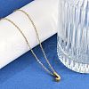 Ion Plating(IP) 304 Stainless Steel Pendant Necklaces NJEW-R050-01G-10-3