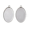Tarnish Resistant 304 Stainless Steel Pendant Cabochon Settings STAS-K148-03-1