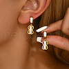Stainless Steel Romantic Eight-shaped Hoop Earrings KF3833-2-1