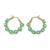 PVD Vacuum Plating 304 Stainless Steel Flower Hoop Earrings EJEW-U017-01G-02-1