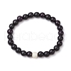 Synthetic Turquoise Beaded Stretch Bracelets for Women Men BJEW-JB11551-02-2