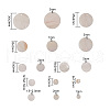 Flat Round Natural Sea Shell Pendants SSHEL-CJ0001-05-2