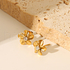 Elegant Stainless Steel Flower Stud Earrings BN1481-2