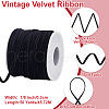 HOBBIESAY 50 Yards Single Face Velvet Ribbon OCOR-HY0001-16A-5