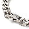 201 Stainless Steel Curb Chain Bracelet for Men Women BJEW-H550-06C-P-3