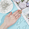 Olycraft 50Pcs Alloy Open Back Bezel Pendants FIND-OC0003-35S-3