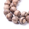 Natural Wood Beads Strands X-WOOD-F008-06-C-3