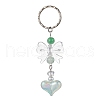 Acrylic Heart with Bowknot Keychains KEYC-JKC00612-2