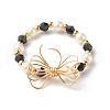 Imitate Austrian Crystal Bicone Glass Beaded Finger Rings X1-RJEW-TA00003-05-1