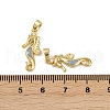 Brass Micro Pave Cubic Zirconia Pendants KK-C093-20G-3