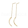 Ion Plating(IP) 304 Stainless Steel Curved Bar Dangle Stud Earring Findings STAS-Q310-01G-1