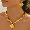 Elegant Fashion Round Brass Necklace & Earrings Sets for Women BK2694-4