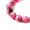 Dyed Natural Magnesite Beads Strands G-L617-D01-8mm-06-4