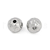 Anti-Tarnish Textured 316 Surgical Stainless Steel Beads STAS-M106-01E-P-3