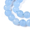 Frosted Natural White Jade Beads Strands G-T138-8mm-209C-3