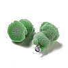 Flocky Resin Pendants X-RESI-D012-01B-2